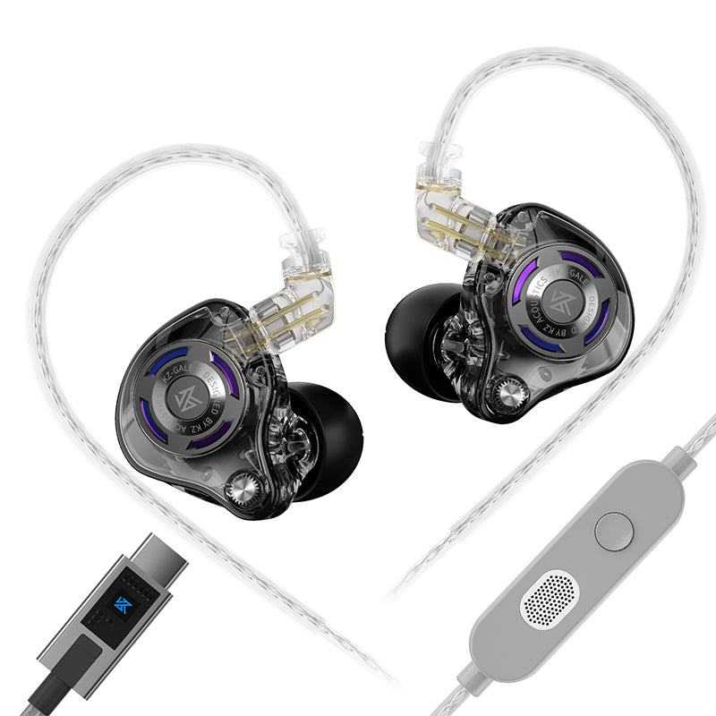 KZ Gale - In-Ear Monitors Black USB-C With Microphone