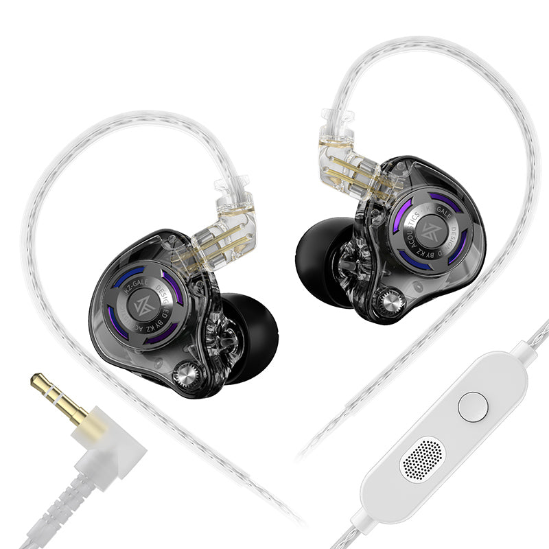 KZ Gale - In-Ear Monitors Black 3.5 mm With Microphone