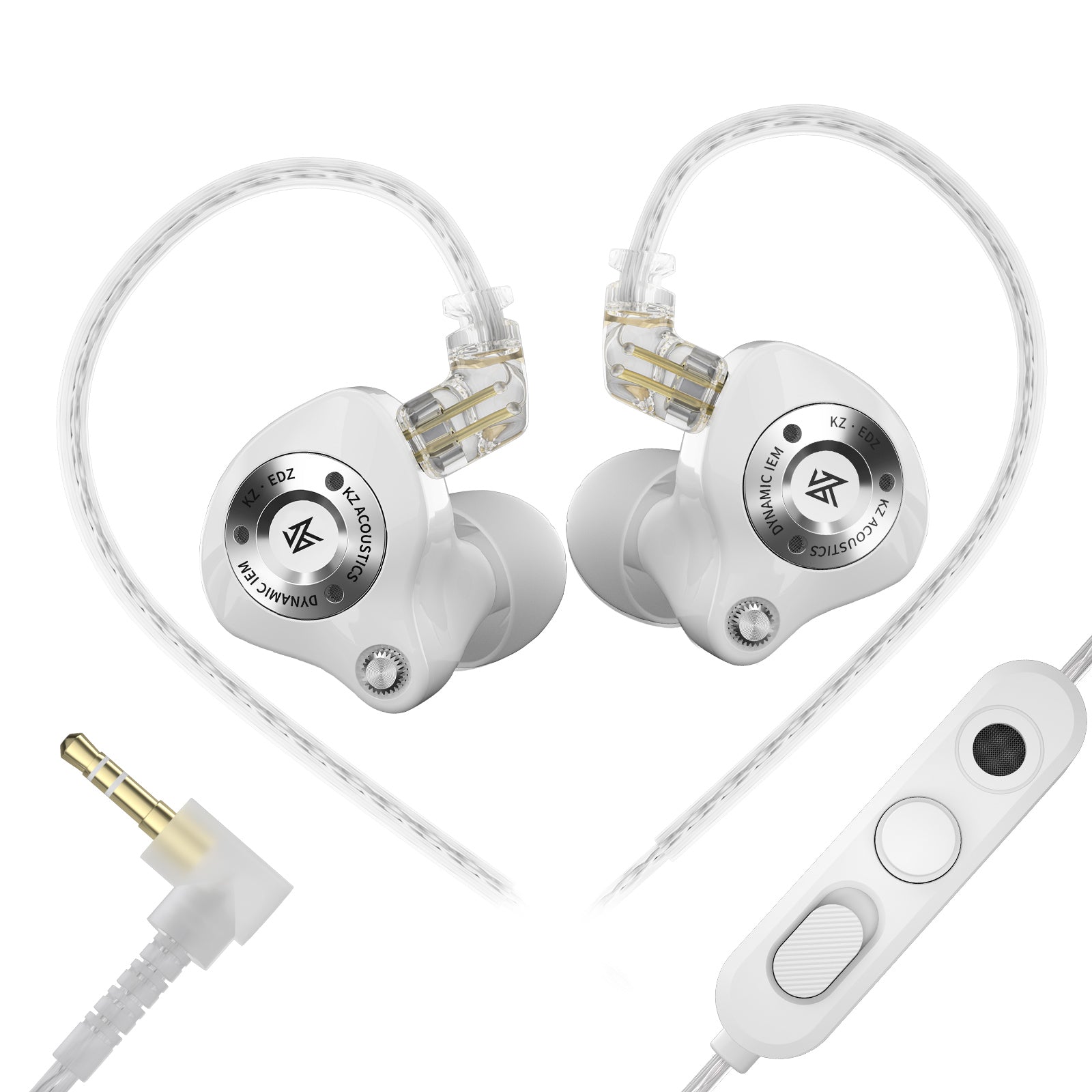 KZ EDZ In-Ear Monitors White With Microphone