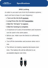 AU-XLR - Wireless System for Vocals and Mixers