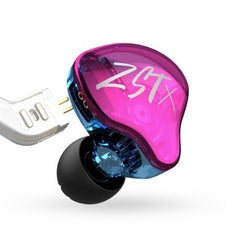 KZ ZST X 1DD+1BA Dual Hybrid Driver Earbuds - No Mic Purple