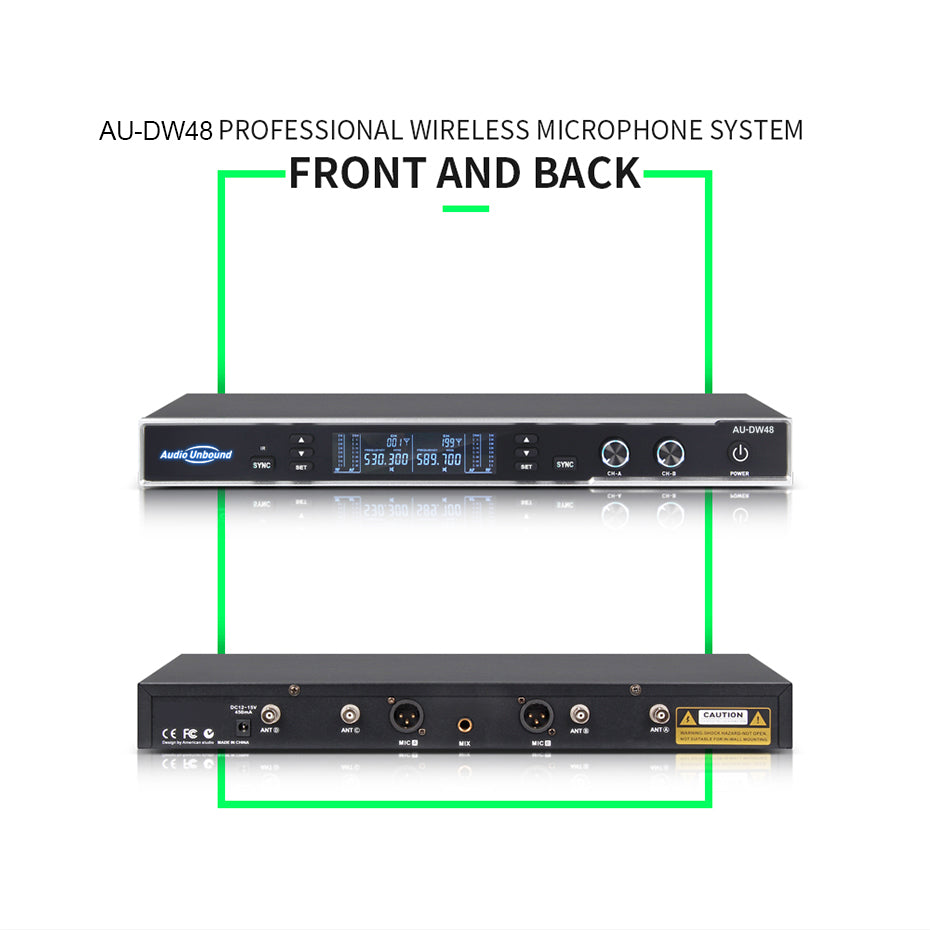 Audio Unbound DW-48 - Dual Wireless Microphone