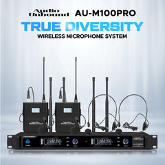AU-M100Pro - Dual Channel Headset and Lavalier Wireless System