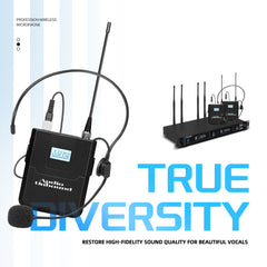 AU-M100Pro - Dual Channel Headset and Lavalier Wireless System