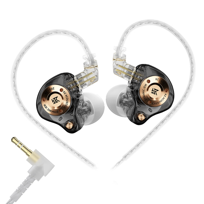 KZ EDZ In-Ear Monitors Black Without Microphone