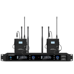AU-M100Pro - Dual Channel Headset and Lavalier Wireless System