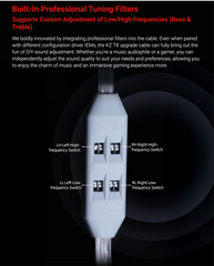 KZ T8 Tuning Cable | 8-Level Sound Control + Dual Mic Upgrade